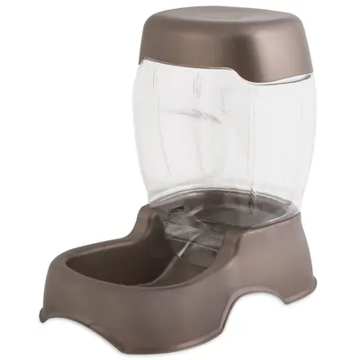 Alimentador por gravidade Petmate Pet Cafe bronze com reservatório transparente grande